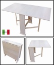 Tavolo Susanna pieghevole bianco 75x145 cm
