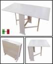 Tavolo Susanna pieghevole bianco 75x45 cm