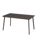 Tavolo da giardino per esterno in resina plastica Grafite rettangolare 146x87x75h cm