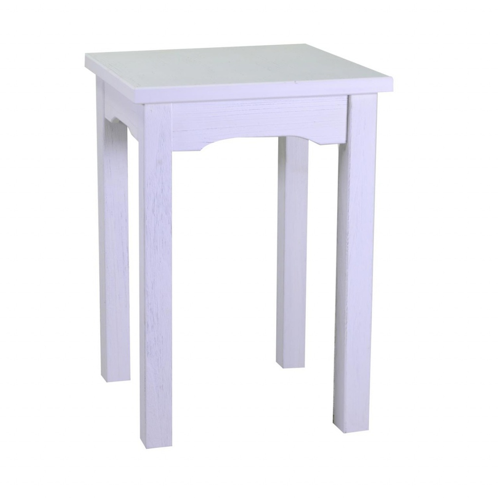 Tavolo esposizione Nantes in legno bianco quadrato