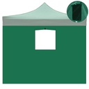 Telo laterale verde impermeabile con finestra per gazebo richiudibile 3x3mt