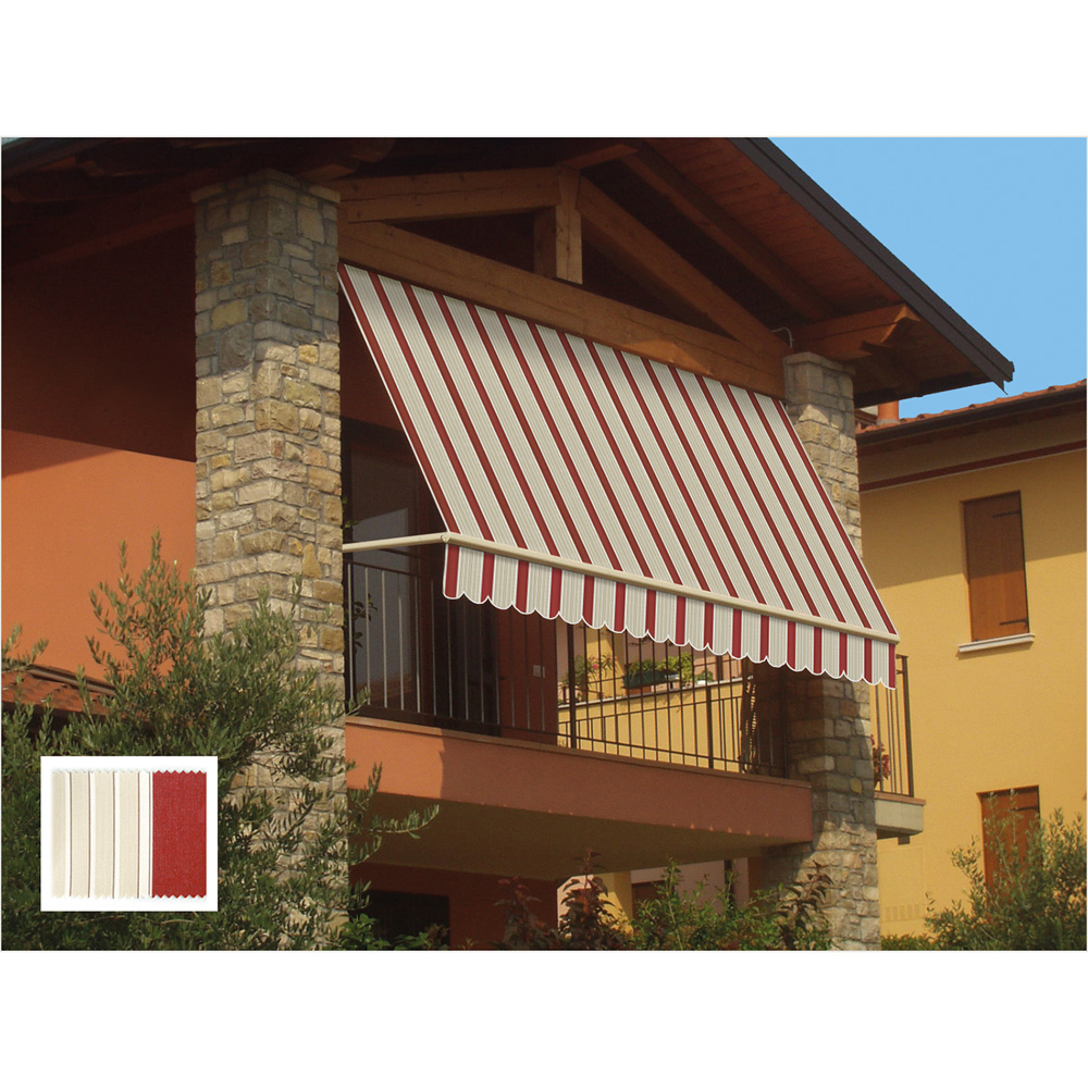 Tenda Da Sole A Caduta Cm.100 X H.250 - Giallo/Bianco