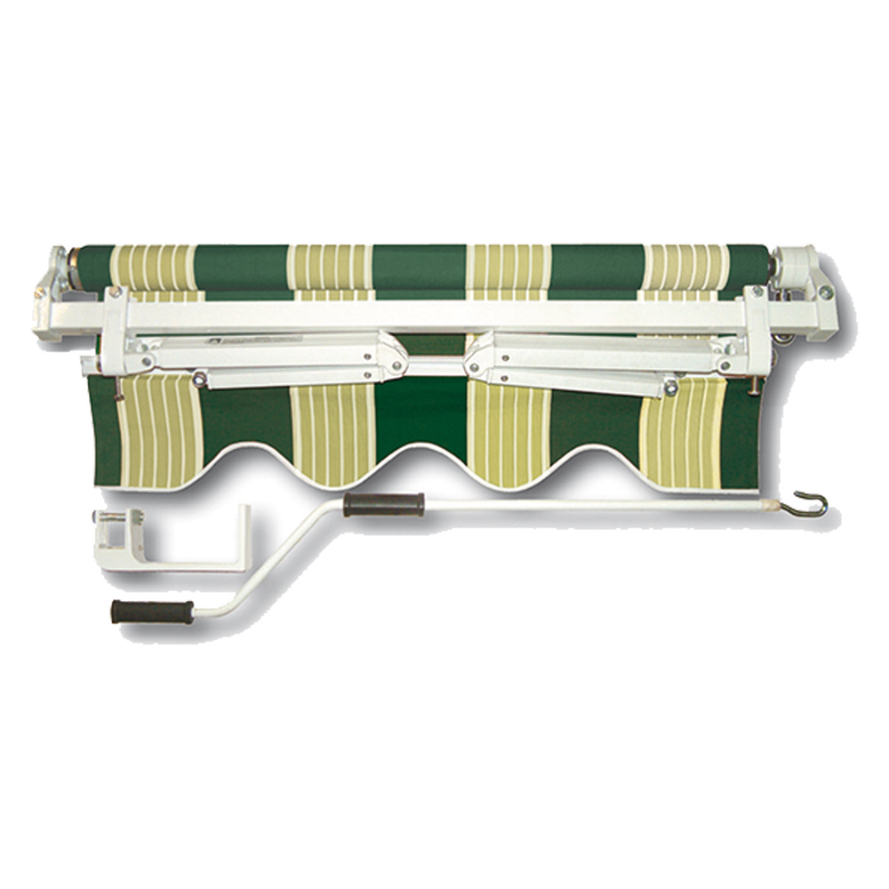 Tenda Da Sole Avvolgibile Cm.300 X H.200 - Verde/Bianco