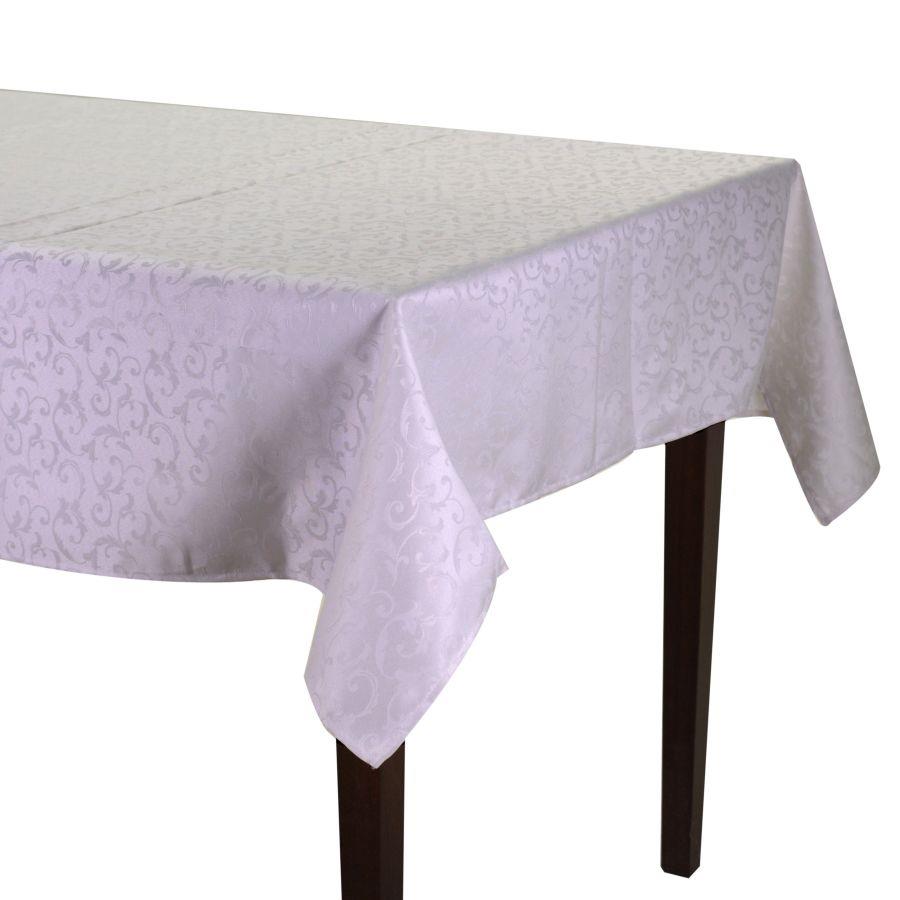Tovaglia poliestere jacquard finlandia bianco cm150x230