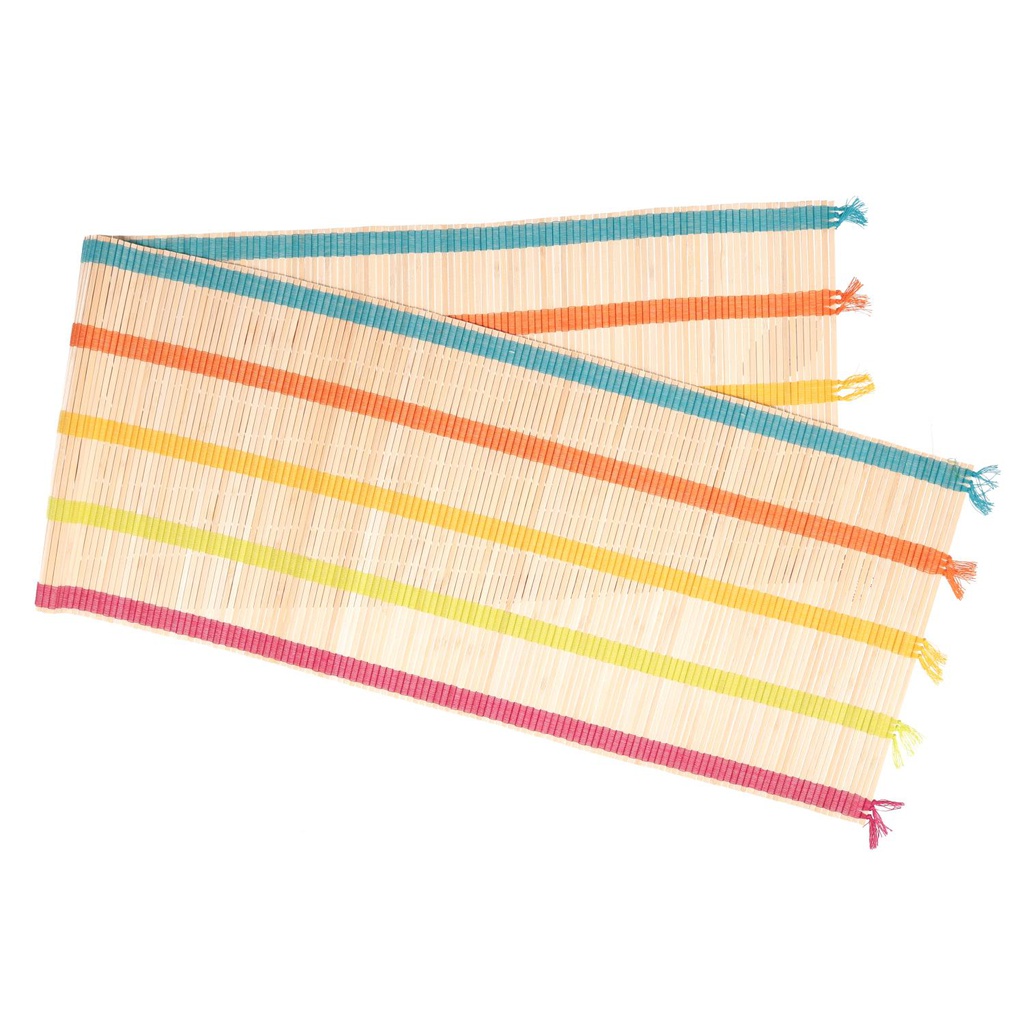 Tovaglia runner bambu' multicolor rettangolare cm33x150