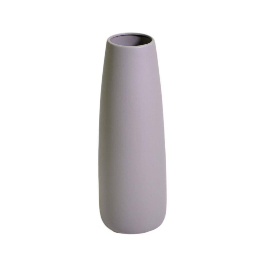 Vaso ceramica bombato tortora cmø16h44,5