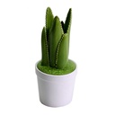 Vaso ceramica con cactus tondo cmø11