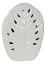 Vaso foglia bianco traforato yi-0308 cm. 39 x 14,5 h 48,5