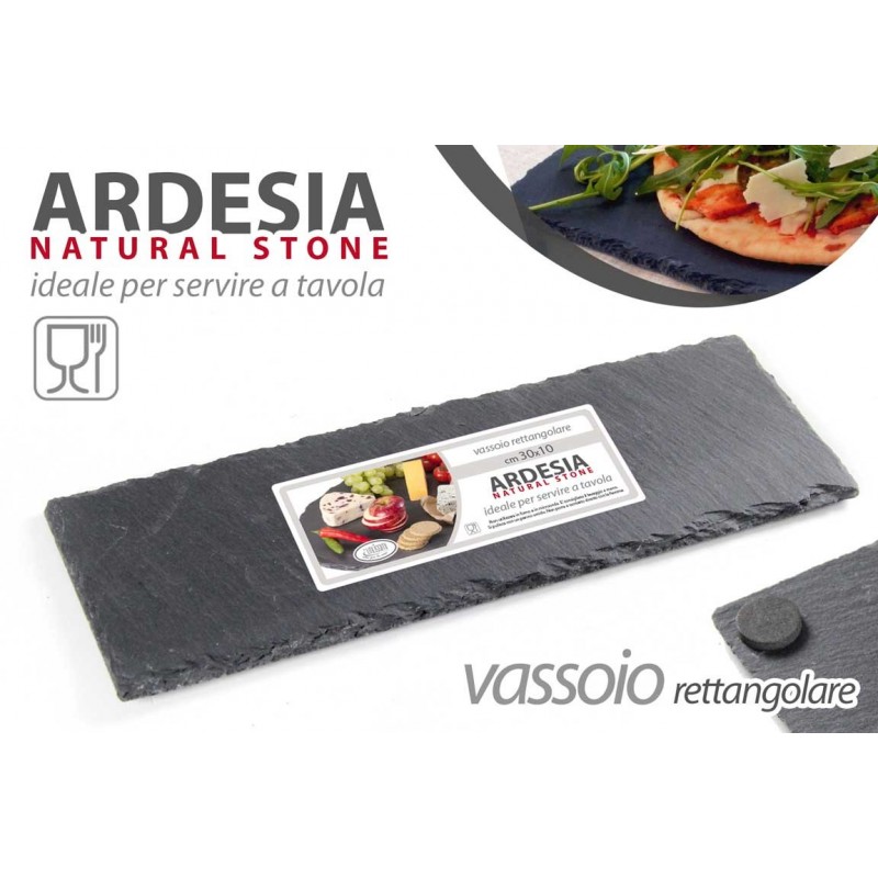 x24 Vassoio piatto in ardesia cm 30 x 10 casa pub o ristoranti
