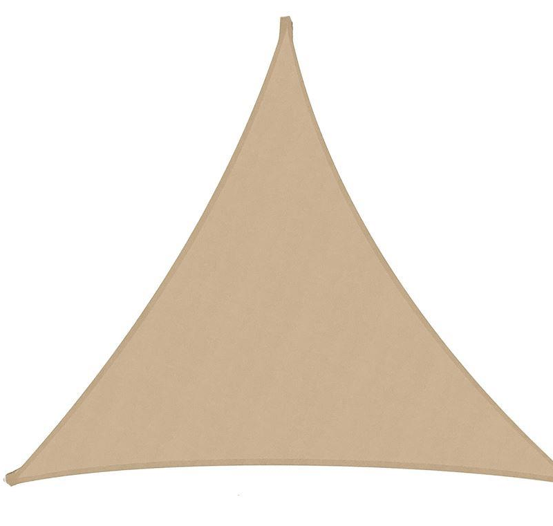Vela ombreggiante tessuto triangolare sabbia cm360x360x360 