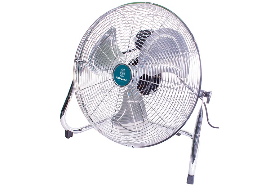 Ventilatore Acciao 45Cm Inclinazione  Regolabile - Motore 3 Velocita' Pale In Alluminio