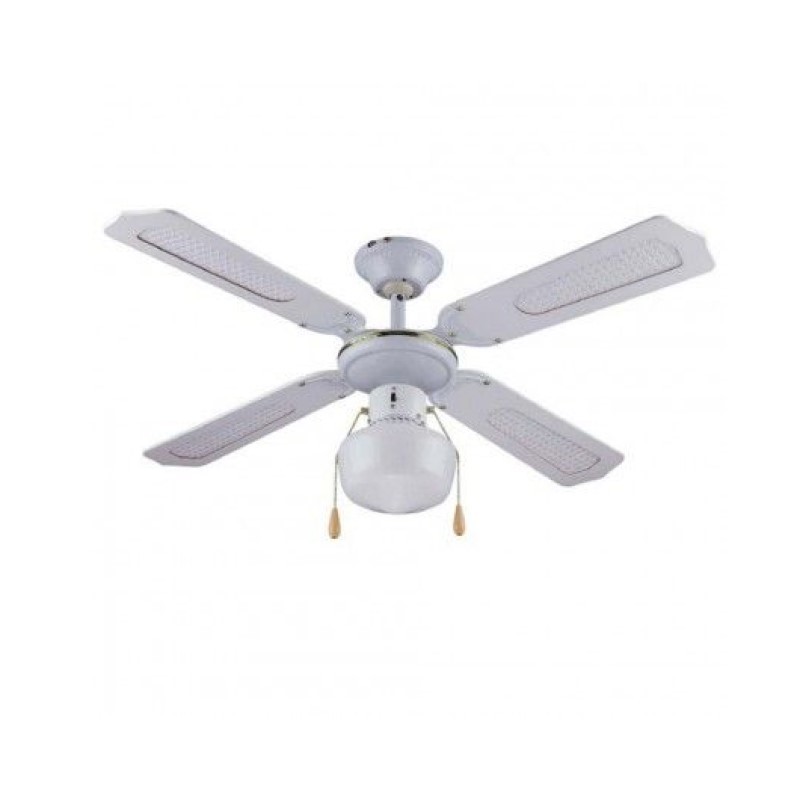 Ventilatore da soffitto con lampadina Bianco diametro 105 cm