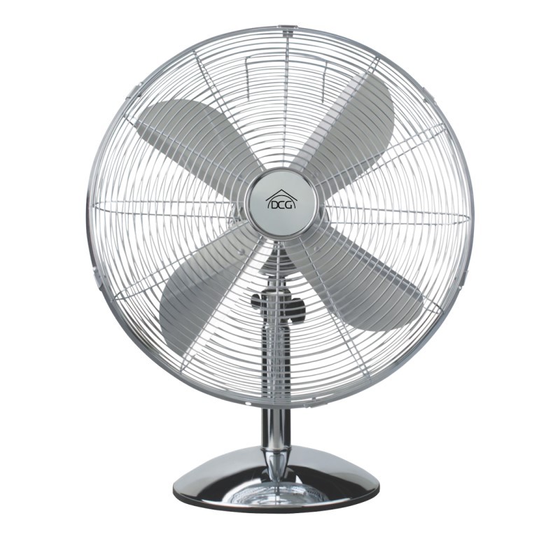 Ventilatore da tavolo in metallo Cromato DCG VE1616 Diametro 40 cm