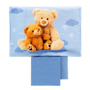 Completo Lenzuola Lettino Baby - 115x180 sopra, 65x115/ang. 25 sotto, federa 38x50