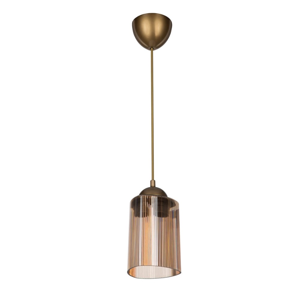 Lampada da soffitto Optical MDL3749 con paralume triangolo in plastica ambrato H70xL11