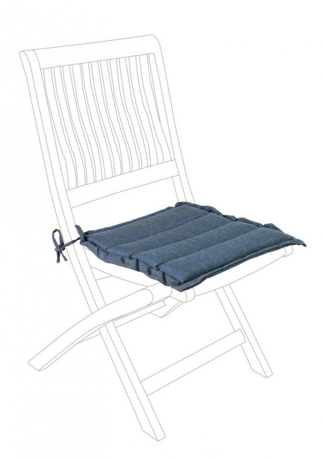 4x Cuscino trapuntato seduta jeans 42x44x4h