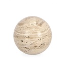 4x Decorazione sfera in marmo beige D.7