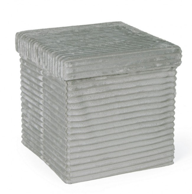 4x Pouf sedona velluto grigio 38x38x38h