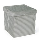 4x Pouf sedona velluto grigio 38x38x38h