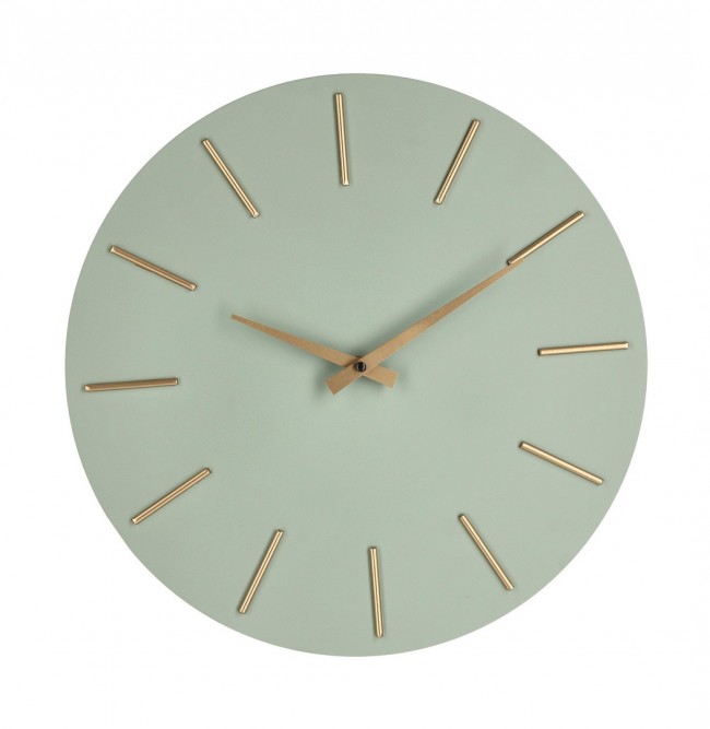4x Orologio da parete salvia D.40x5h in legno