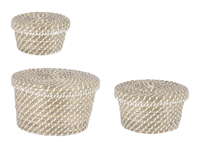 3x Cesta C-Cop jade to bianco D.19x11, D.25x13, D.30x18