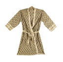 3x Kimono avorio c-foglia-fiore taglia unica