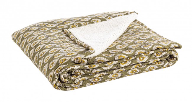 4x Plaid verde c-foglia 130x180 cm
