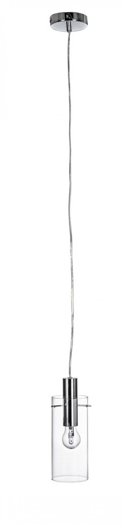 Lampadario 1 luce D.11x130h trasparente argento