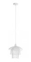 2x Lampadario bianco h26 30x29x26 cm in legno