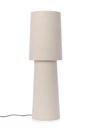 2x Lampada tavolo crema D.18x58h in tessuto