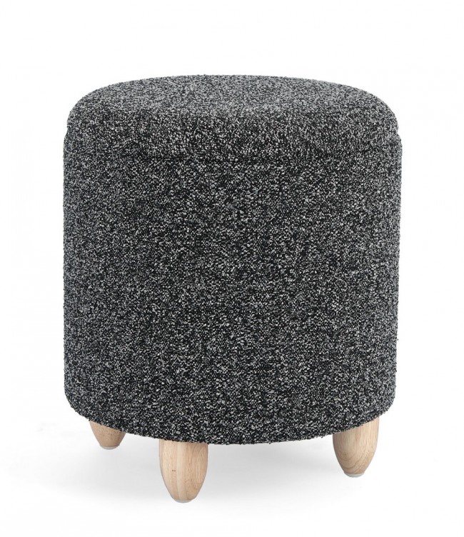 Sgabello contenitore zena nero mix D.36x39.5h
