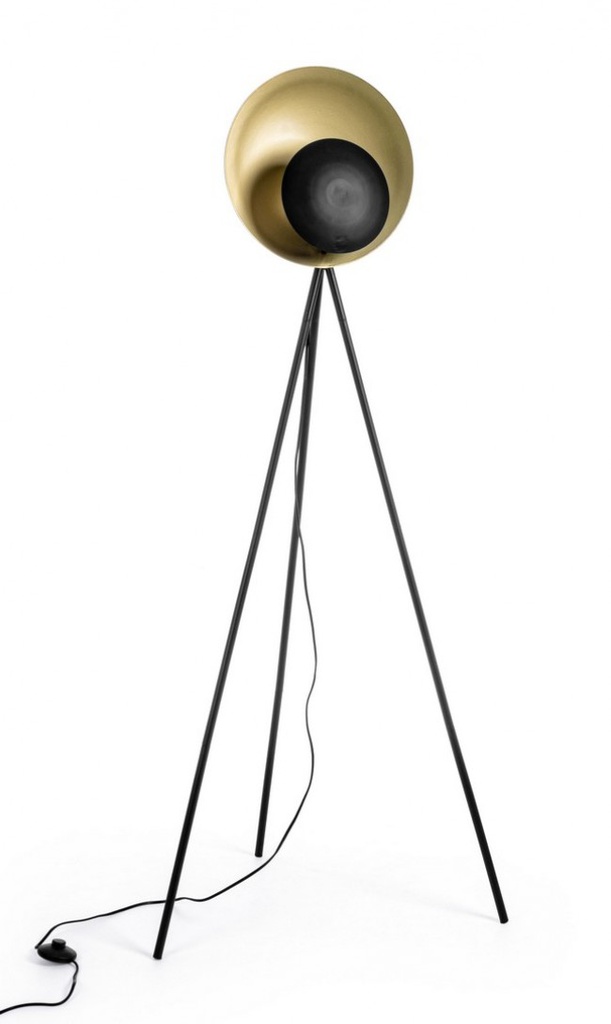 Piantana treppiede nero-oro 87x56x155h