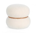 Pouff bianco D.43 x 40h in tessuto