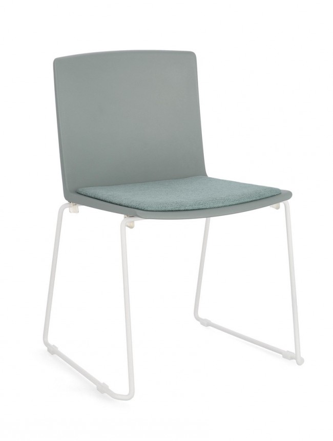 4x Sedia bianca/verde salvia 43.5x50x79