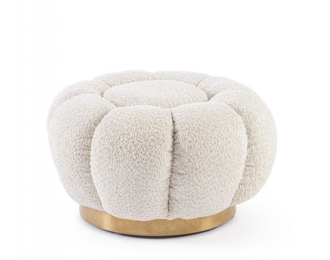 Pouff floreale naturale D.65 x 35 h