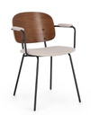 2x Sedia beige 57x60x80 cm in tessuto