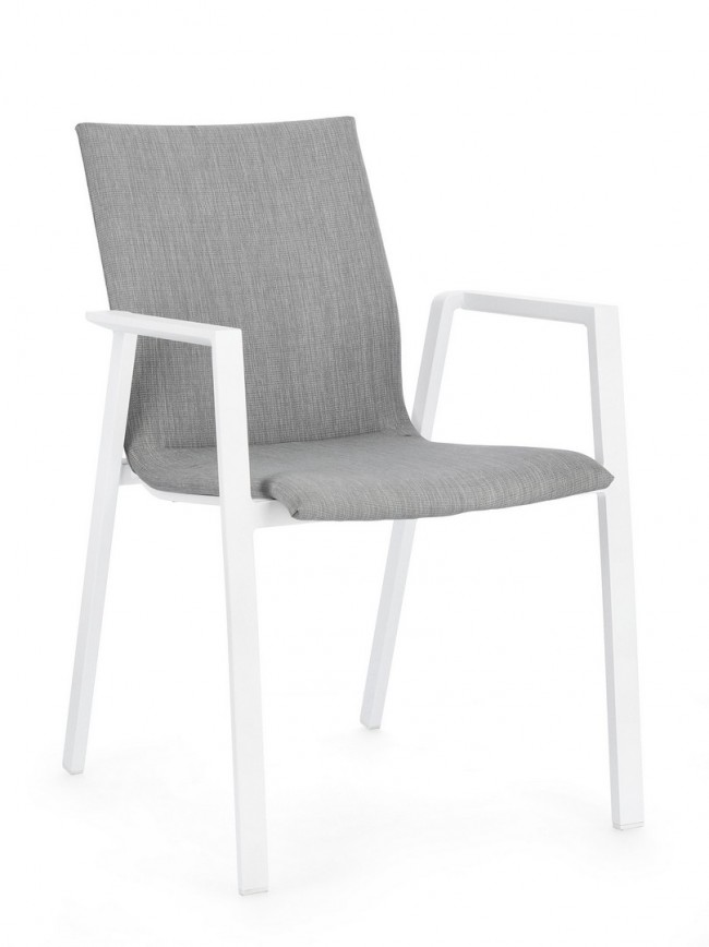 4x Sedia in alluminio 55.5x60x83 cm