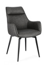 2x Poltrona in ecopelle antracite 56x65x92
