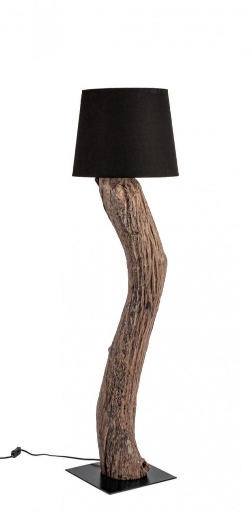 Lampada da terra kleta nero D.55x120h in legno