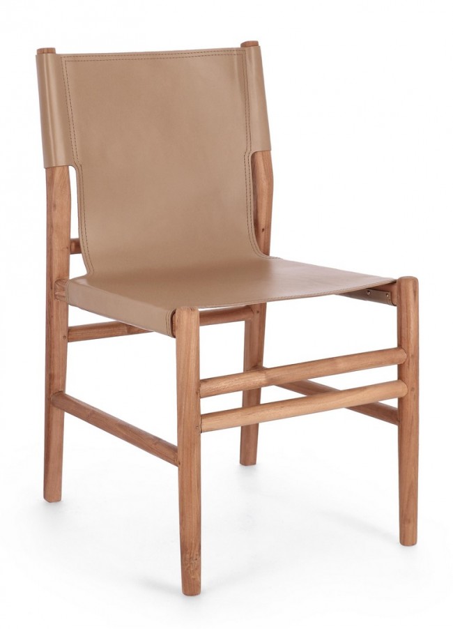 2x Sedia in pelle 48x58x85x47h