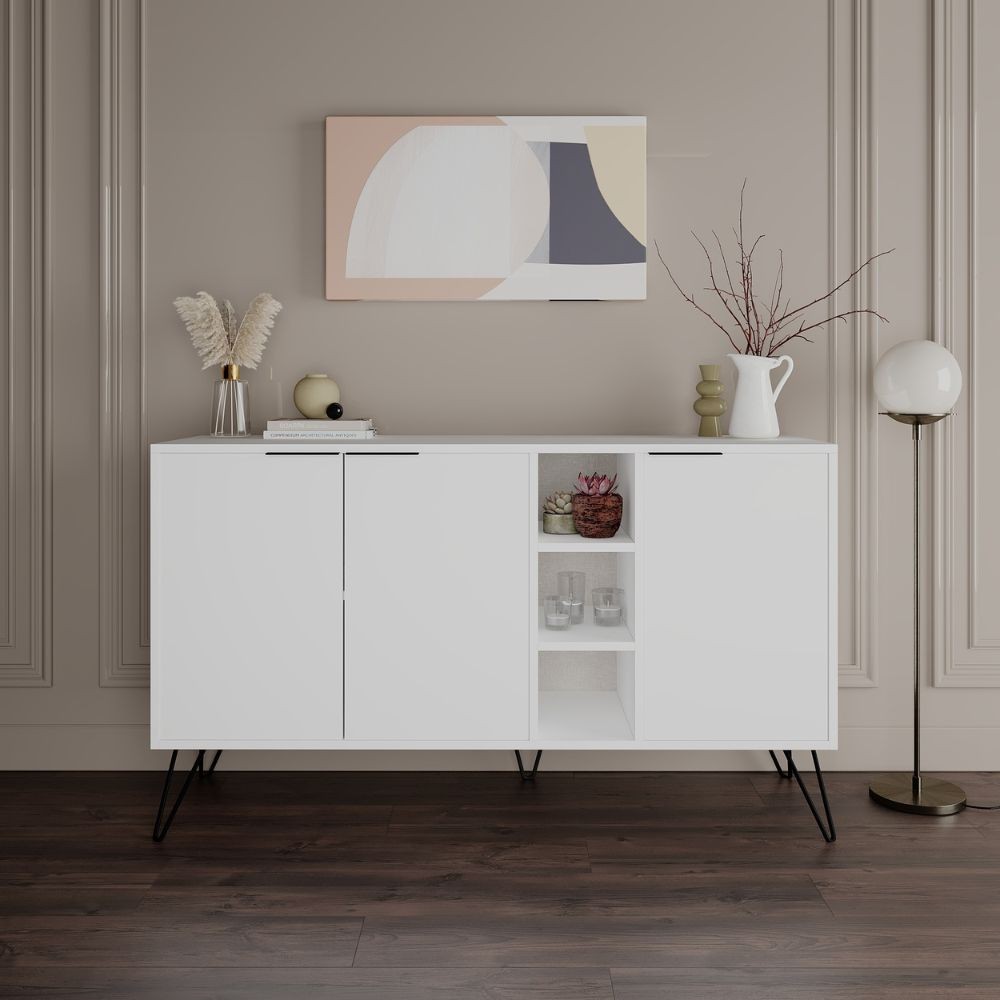 Madia bianca 142x35,5x83h