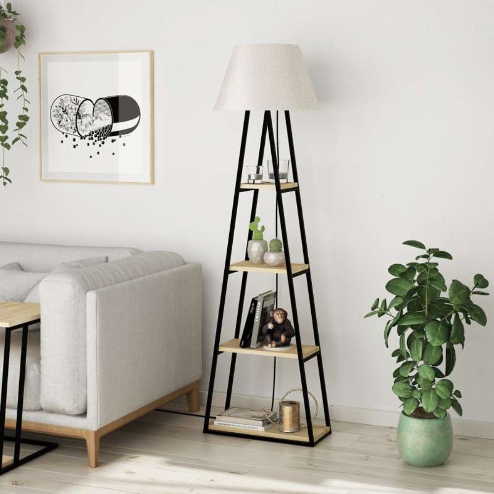 Lampada da terra con mensole 50x165