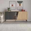 Madia 180 x 35.6 cm rovere e antracite