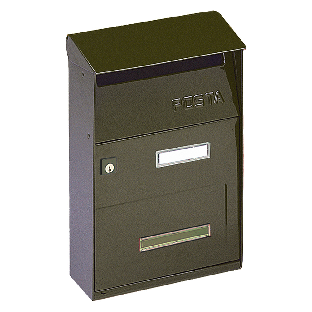  Cassetta Postale Serie Effe Cm 22 X 11 X H 32,5 Vern.Verde Alubox