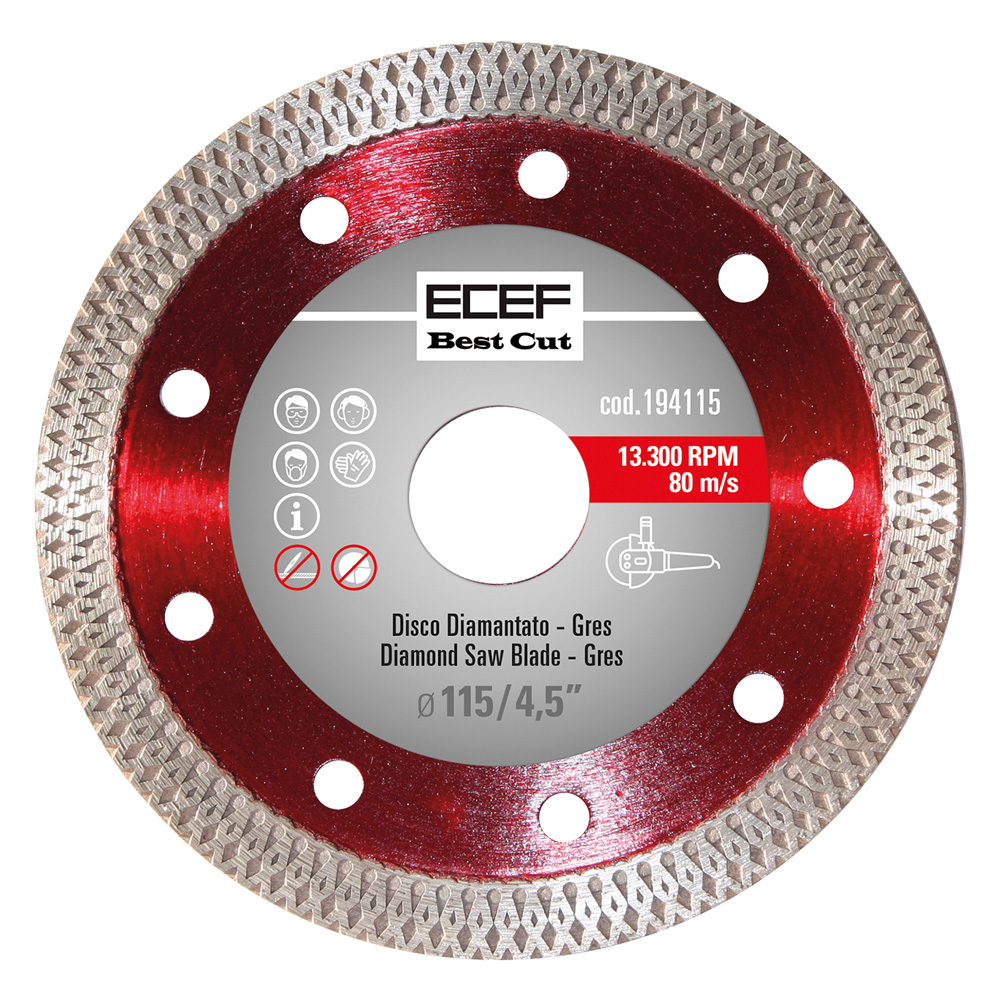  Disco Diamantato Per Gres Diam. 115 X 1,3 Ecef