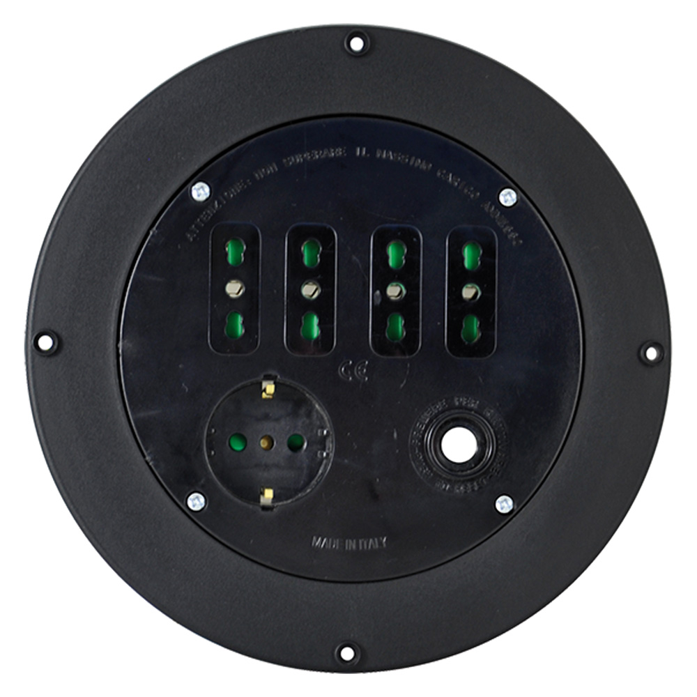  Disco Per Avvolgicavo 4 Prese 2P+T 16A Bipas.+ 1 Schuko Fanton