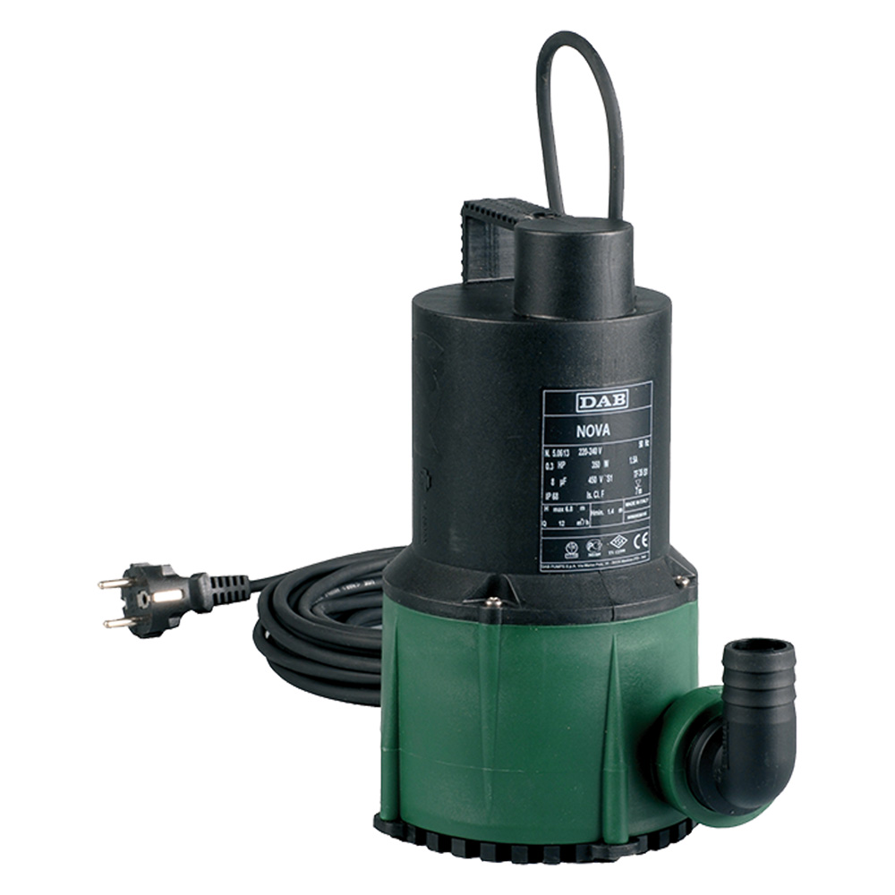  Elettropompa Pvc Sommergibile Acque Chiare Nova 300 Ma 40Th -Hp 0,3 Att.1X1/4 Dab