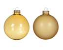 Palline di vetro oro chiaro 8cm mix 4 pz