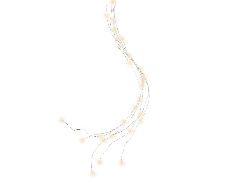Luci a grappolo fisse 100cm 320 LED bianco caldo