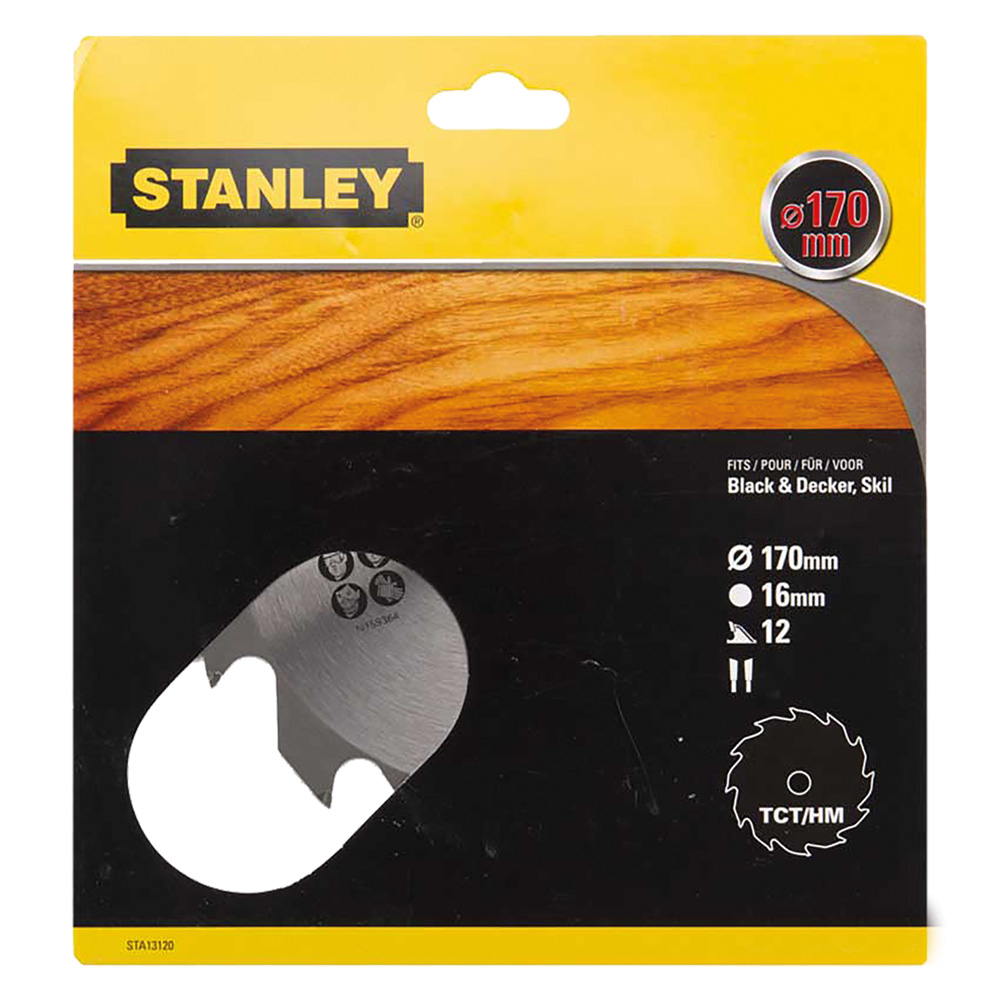  Lama Per Sega Circolare Denti Grandi Diam. 170 Mm - Foro 16 Mm Stanley
